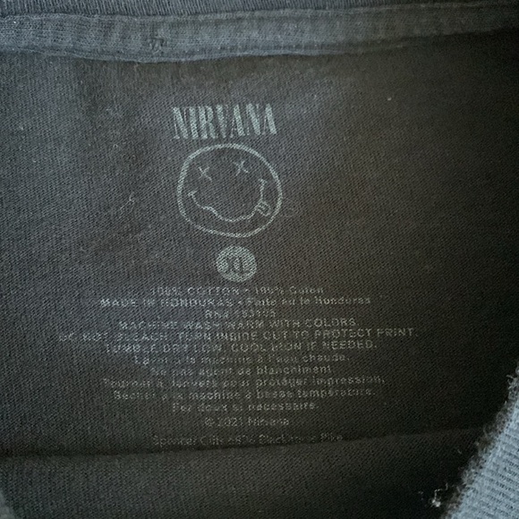 Nirvana Black In Utero Graphic Short Sleeve T-Shirt Adult Size XL - Picture 4 of 6